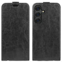 Samsung Galaxy S25+ Vertikal Flip Taske med Kortholder - Sort