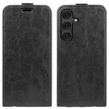 Samsung Galaxy S25+ Vertikal Flip Taske med Kortholder - Sort
