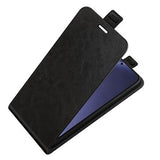 Samsung Galaxy S25+ Vertikal Flip Taske med Kortholder - Sort