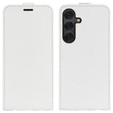 Samsung Galaxy S25+ Vertikal Flip Taske med Kortholder - Hvid