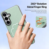 Samsung Galaxy S26 Dux Ducis Luvy cover med fingerring/håndrem - Grøn / Kløver