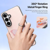 Samsung Galaxy S26 Dux Ducis Luvy cover med fingerring/håndrem - lyserød / sommerfugl