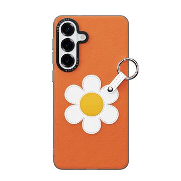 Samsung Galaxy S26 Dux Ducis Luvy cover med fingerring/håndrem - Orange / Marguerit