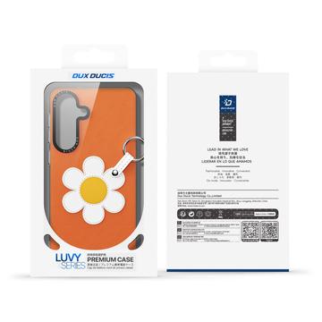 Samsung Galaxy S26 Dux Ducis Luvy cover med fingerring/håndrem - Orange / Marguerit