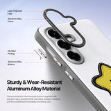 Samsung Galaxy S26 Dux Ducis Luvy cover med fingerring/håndrem - hvid / stjerne