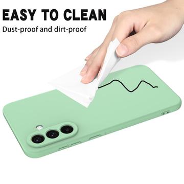 Samsung Galaxy S26 Flydende silikone cover med håndrem - grøn