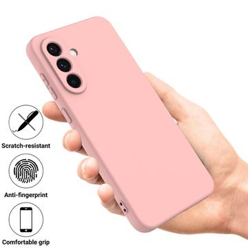 Samsung Galaxy S26 Flydende silikone cover med håndrem - Pink
