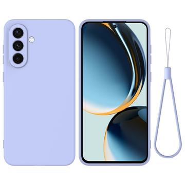 Samsung Galaxy S26 Flydende silikone cover med håndrem - Lilla