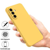 Samsung Galaxy S26 Flydende silikone cover med håndrem - gul