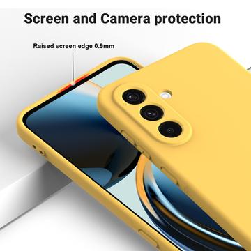 Samsung Galaxy S26 Flydende silikone cover med håndrem - gul