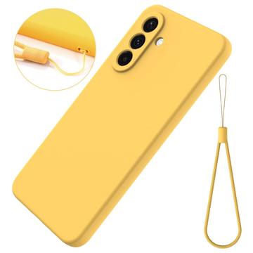 Samsung Galaxy S26 Flydende silikone cover med håndrem - gul