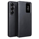 Samsung Galaxy S26 Qialino Smart View Flip Lædercover - Sort
