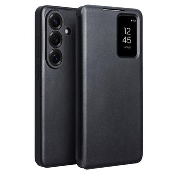 Samsung Galaxy S26 Qialino Smart View Flip Lædercover - Sort