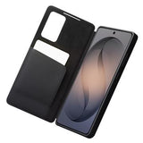 Samsung Galaxy S26 Qialino Smart View Flip Lædercover - Sort