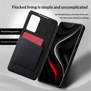 Samsung Galaxy S26 Qialino Smart View Flip Lædercover - Sort