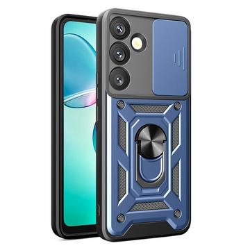 Samsung Galaxy S26 Roterende Ring Hybrid Cover med Kameraskjold - Blå