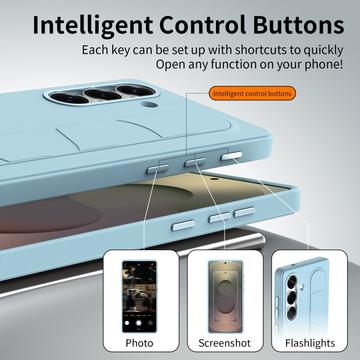 Samsung Galaxy S26 Smart hybrid cover med stående greb - Blå