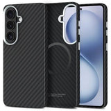 Samsung Galaxy S26 Tech-Protect Ion Carbon Plast Cover - MagSafe-kompatibel - Sort / sølv