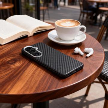 Samsung Galaxy S26 Tech-Protect Ion Carbon Plast Cover - MagSafe-kompatibel - Sort / sølv