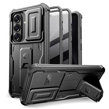 Samsung Galaxy S26 Tech-Protect Kevlar Cam+ 2-sæt cover - skærmbeskytter, kamerabeskytter, stativ - sort