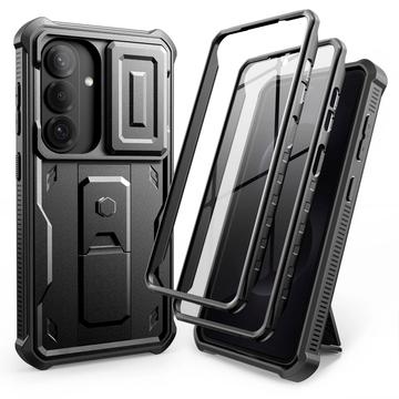 Samsung Galaxy S26 Tech-Protect Kevlar Cam+ 2-sæt cover - skærmbeskytter, kamerabeskytter, stativ - sort