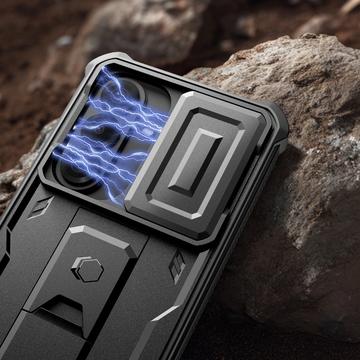 Samsung Galaxy S26 Tech-Protect Kevlar Cam+ 2-sæt cover - skærmbeskytter, kamerabeskytter, stativ - sort