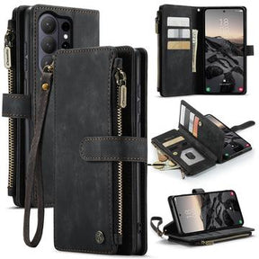 Samsung Galaxy S26 Ultra Caseme C30 Multifunktionel Pung - Sort