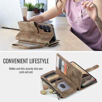 Samsung Galaxy S26 Ultra Caseme C30 Multifunktionel Pung - Brun