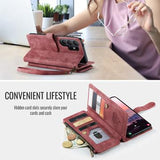 Samsung Galaxy S26 Ultra Caseme C30 Multifunktionel Pung - Rød