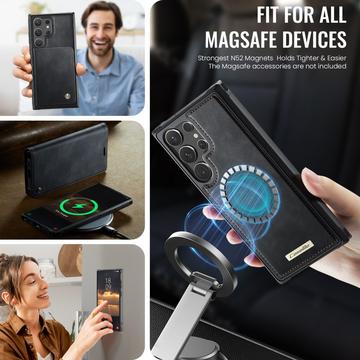 Samsung Galaxy S26 Ultra Caseme C49 2-i-1 aftagelig pungetui - MagSafe-kompatibel, RFID - Sort