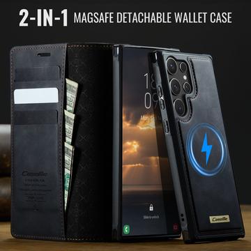 Samsung Galaxy S26 Ultra Caseme C49 2-i-1 aftagelig pungetui - MagSafe-kompatibel, RFID - Sort