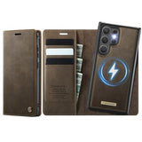 Samsung Galaxy S26 Ultra Caseme C49 2-i-1 aftagelig pungetui - MagSafe-kompatibel, RFID - Kaffe