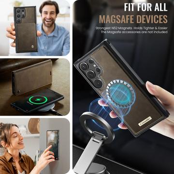 Samsung Galaxy S26 Ultra Caseme C49 2-i-1 aftagelig pungetui - MagSafe-kompatibel, RFID - Kaffe