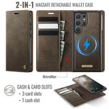 Samsung Galaxy S26 Ultra Caseme C49 2-i-1 aftagelig pungetui - MagSafe-kompatibel, RFID - Kaffe