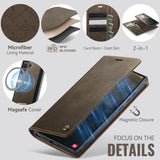 Samsung Galaxy S26 Ultra Caseme C49 2-i-1 aftagelig pungetui - MagSafe-kompatibel, RFID - Kaffe