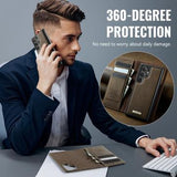 Samsung Galaxy S26 Ultra Caseme C49 2-i-1 aftagelig pungetui - MagSafe-kompatibel, RFID - Kaffe