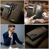 Samsung Galaxy S26 Ultra Caseme C49 2-i-1 aftagelig pungetui - MagSafe-kompatibel, RFID - Kaffe