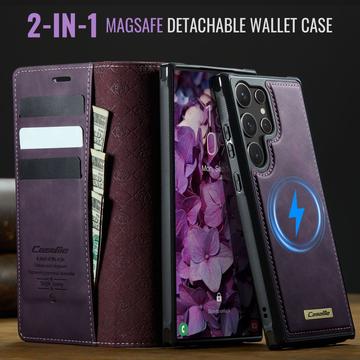 Samsung Galaxy S26 Ultra Caseme C49 2-i-1 aftagelig pungetui - MagSafe-kompatibel, RFID - Lilla