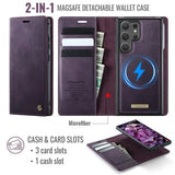 Samsung Galaxy S26 Ultra Caseme C49 2-i-1 aftagelig pungetui - MagSafe-kompatibel, RFID - Lilla