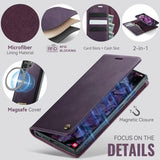 Samsung Galaxy S26 Ultra Caseme C49 2-i-1 aftagelig pungetui - MagSafe-kompatibel, RFID - Lilla