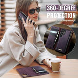 Samsung Galaxy S26 Ultra Caseme C49 2-i-1 aftagelig pungetui - MagSafe-kompatibel, RFID - Lilla