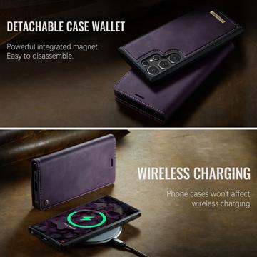 Samsung Galaxy S26 Ultra Caseme C49 2-i-1 aftagelig pungetui - MagSafe-kompatibel, RFID - Lilla