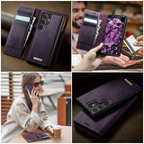 Samsung Galaxy S26 Ultra Caseme C49 2-i-1 aftagelig pungetui - MagSafe-kompatibel, RFID - Lilla
