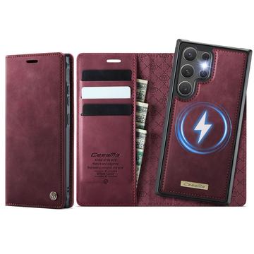 Samsung Galaxy S26 Ultra Caseme C49 2-i-1 aftagelig pungetui - MagSafe-kompatibel, RFID - Rød