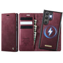Samsung Galaxy S26 Ultra Caseme C49 2-i-1 aftagelig pungetui - MagSafe-kompatibel, RFID - Rød