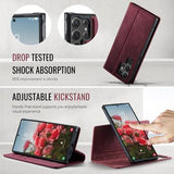 Samsung Galaxy S26 Ultra Caseme C49 2-i-1 aftagelig pungetui - MagSafe-kompatibel, RFID - Rød