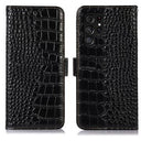 Samsung Galaxy S26 Ultra Crocodile Series Læderpung med RFID - Sort
