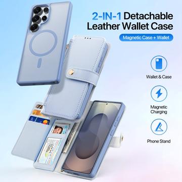 Samsung Galaxy S26 Ultra Dux Ducis Lawa Wallet læderetui m. magnetisk cover - babyblå