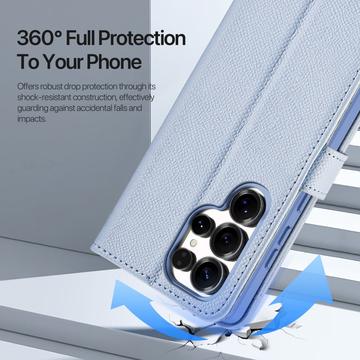 Samsung Galaxy S26 Ultra Dux Ducis Lawa Wallet læderetui m. magnetisk cover - babyblå