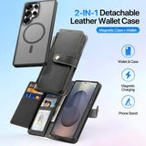 Samsung Galaxy S26 Ultra Dux Ducis Lawa Pung læderetui med magnetisk låg - sort